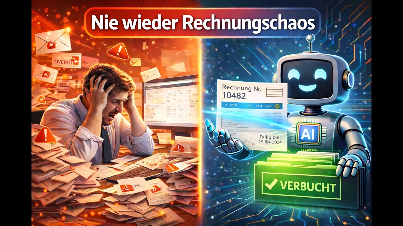 Nie wieder Rechnungen abtippen! -99% Zeit und Kosten mit KI-Automatisierung mit n8n