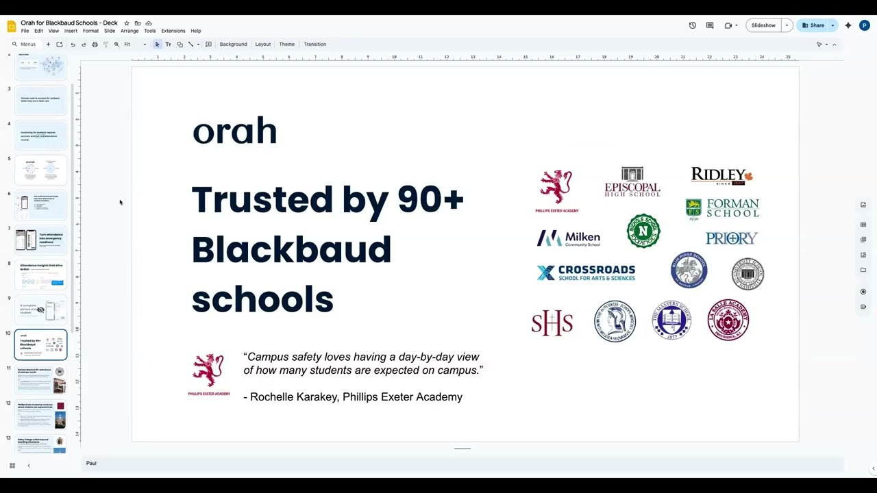 Orah Platform Overview for Blackbaud Schools (September 2025)