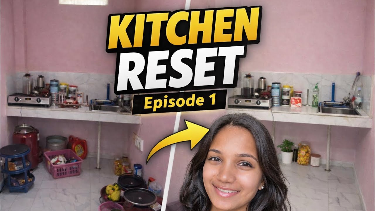 Turning My Messy Hostel Kitchen Into Something Peaceful ✨| Hostel Room Transformation Ep. 1