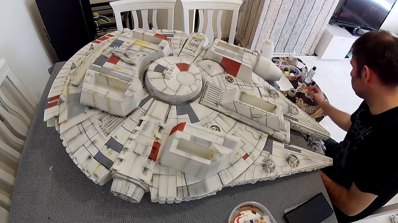 Star Wars Gambody 3d Printed Millenium Falcon Painting -2 (Bottom Hull)