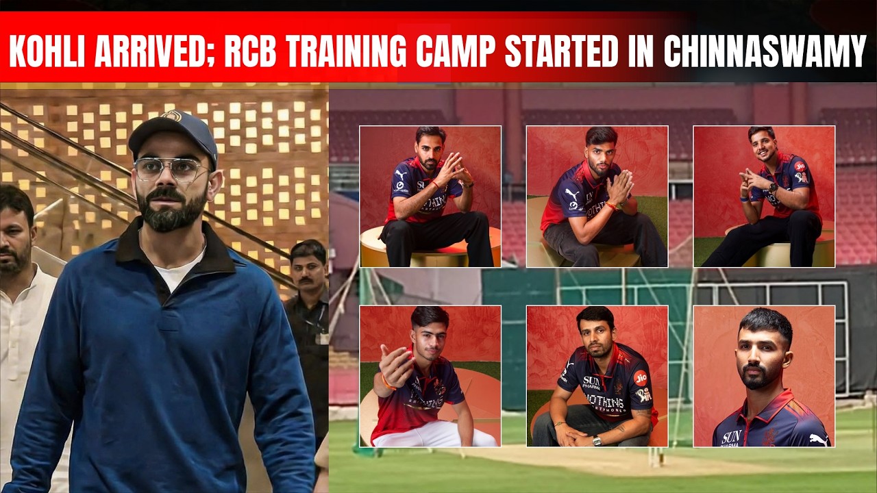 Virat Kohli arrived; Josh Hazlewood miss 2 matches RCB Training started at Chinnaswamy for IPL 2026