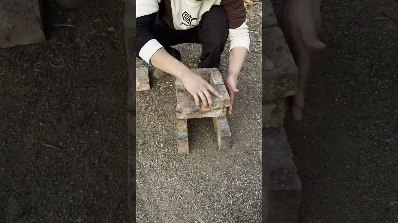 Build a Simple Brick Stove in 5 Mins, Perfect for Boiling Water!