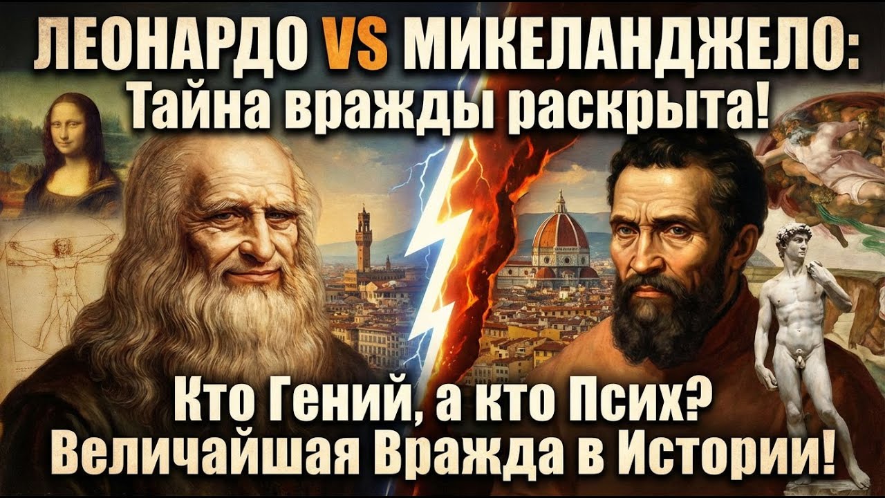 Леонардо VS Микеланджело: Величайшая Вражда в Истории! Кто Гений, а кто Псих?