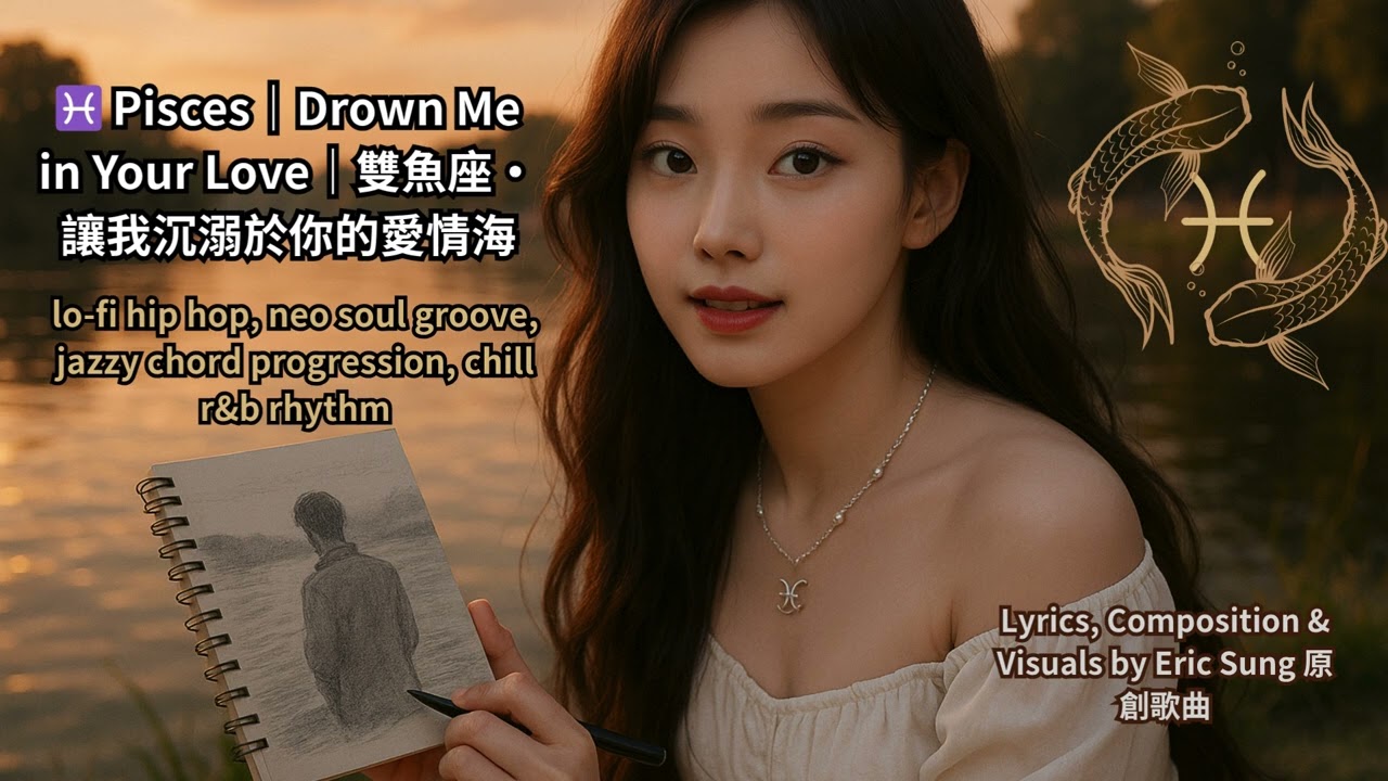 《♓ Pisces｜Drown Me in Your Love 雙魚座・讓我沉溺於你的愛情海》｜雙魚座的深情從不退潮｜三語療癒情歌 × Lo-fi Neo Soul × 靈魂戀愛海  原創歌曲🎧耳機佳