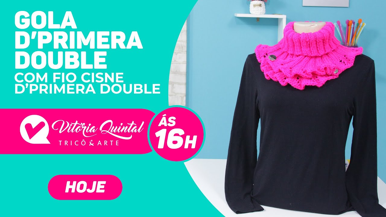 Aprenda a Fazer uma Gola D'Primera Double #Coatscorrente #Knitting #tejer