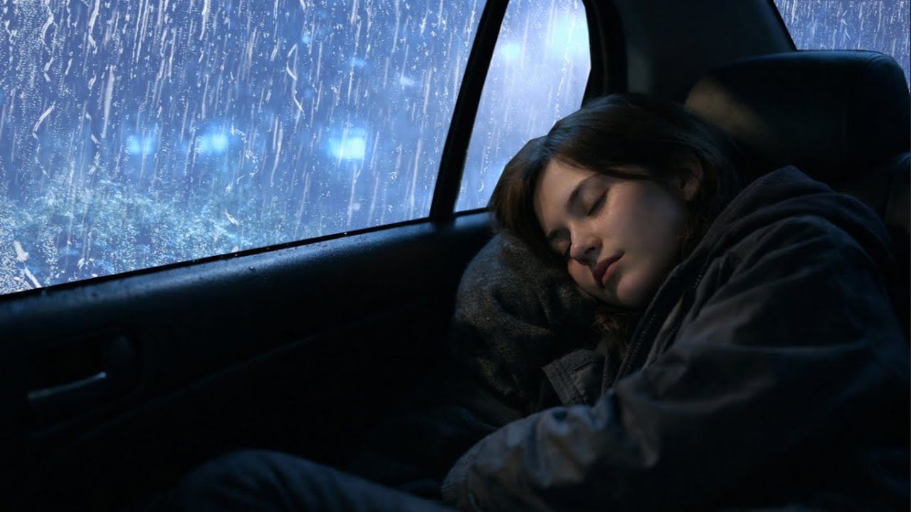 ASMR Quiet Rain on a Night Trip, Fast and Comfortable Sleep