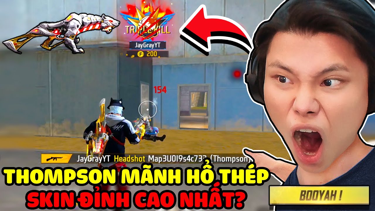 [FREE FIRE] JAYGRAY TEST THOMPSON MÃNH HỔ THÉP CÂN 3 THÁCH ĐẤU TOP SERVER TỬ CHIẾN VÀ CÁI KẾT