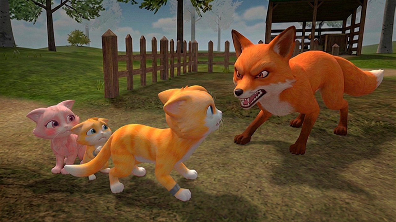A RAPOSA ATACOU O FILHOTE DO GATINHO