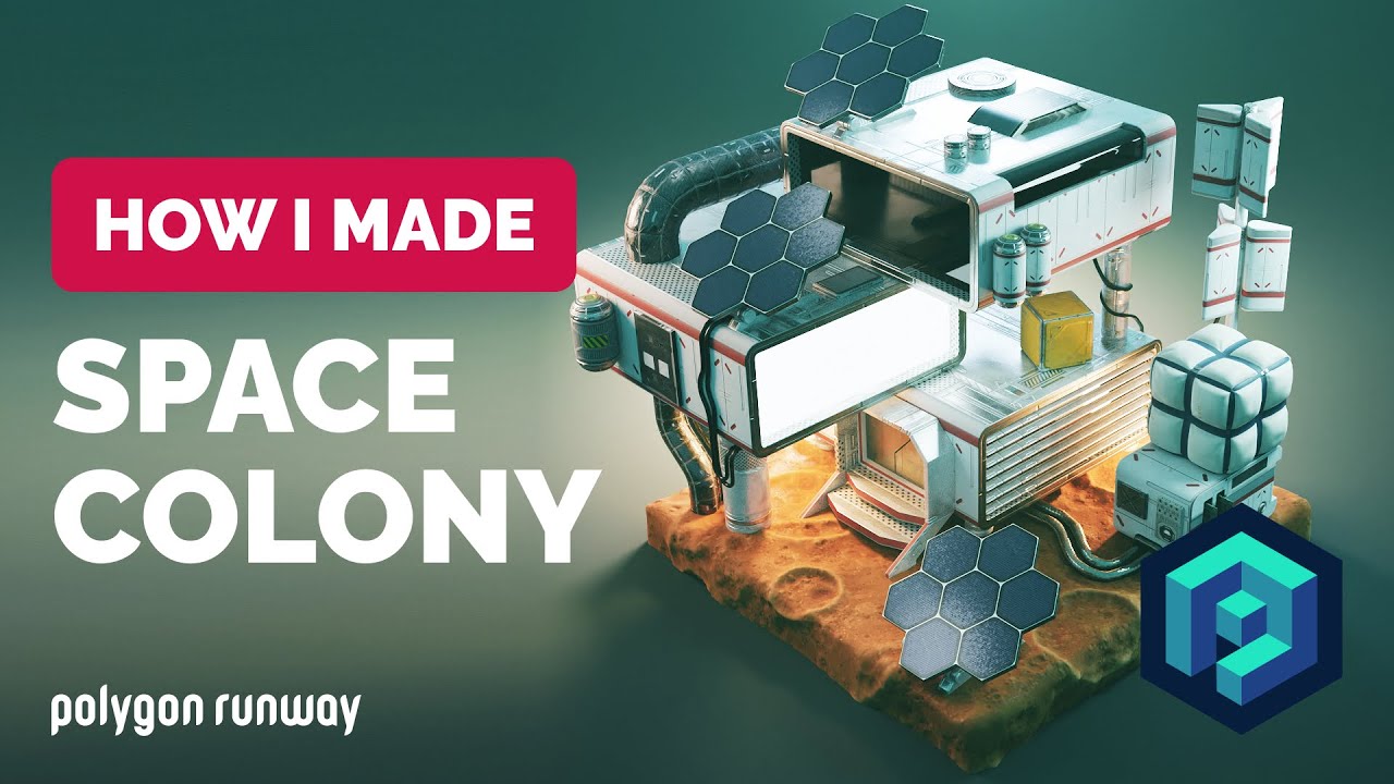 Space Colony Environment in Blender - 3D Modeling Process | Polygon Runway
