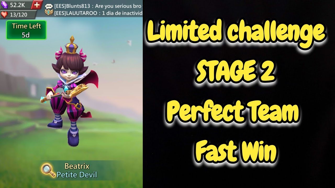 Lords Mobile limited challenge trick vs trick stage 2|Petite devil stage 2|Beatrix stage 2