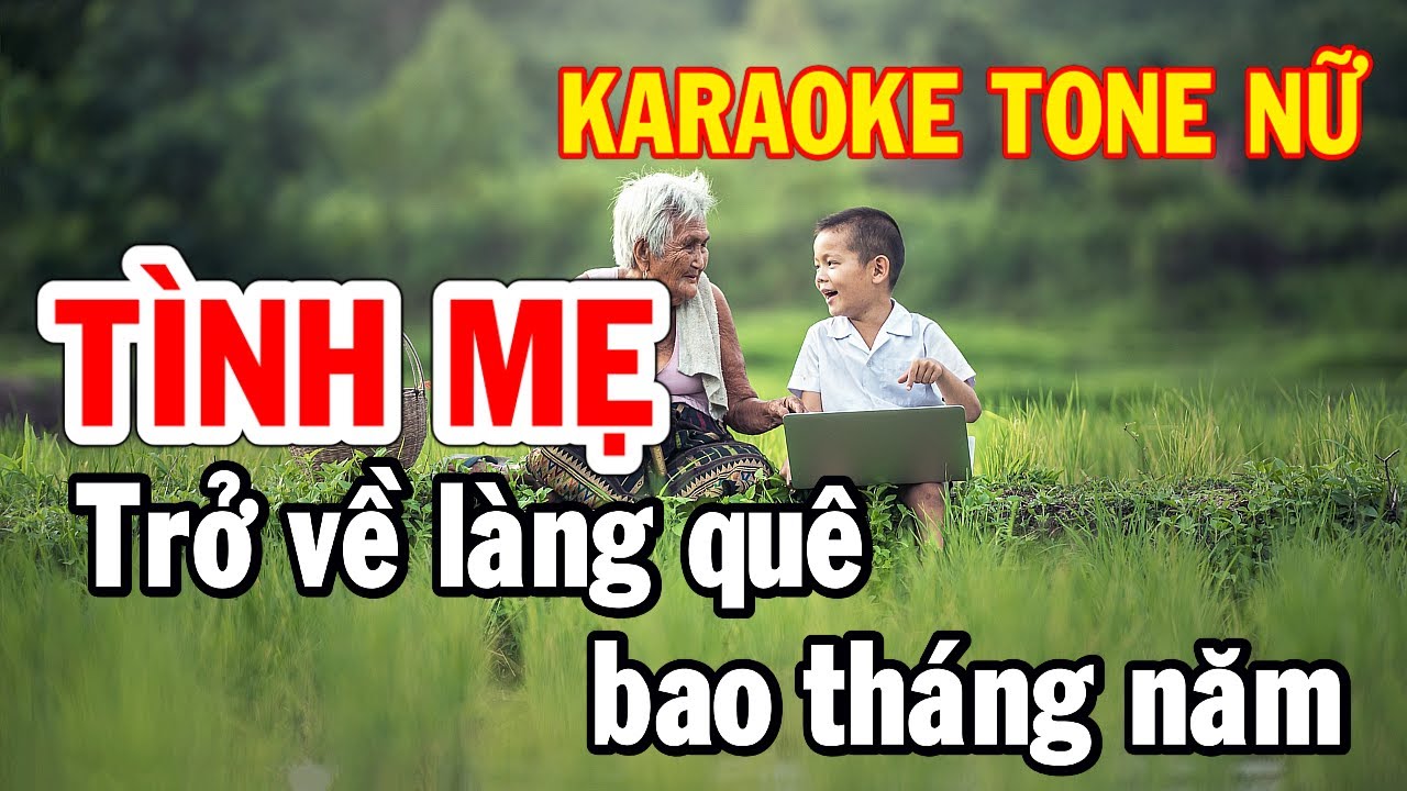Karaoke Tình Mẹ Tone Nữ Beat Phối Mới Dễ Hát Nhạc Sống Huỳnh Như