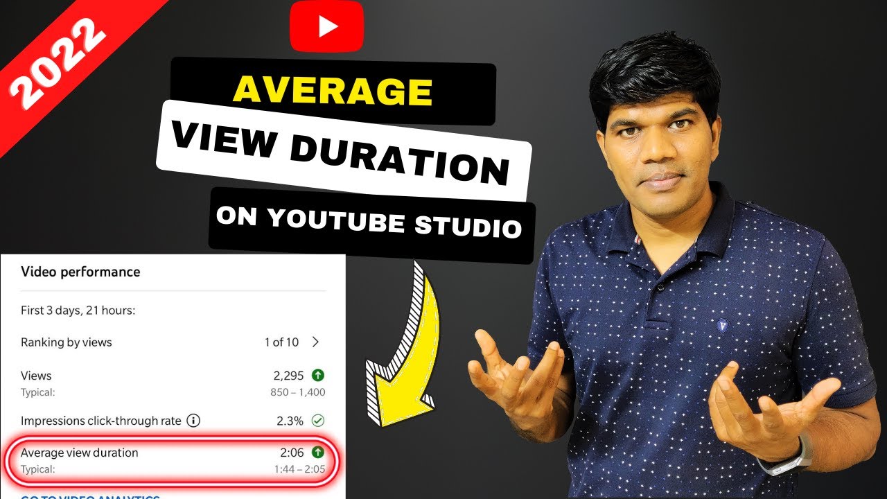 What is average view duration in YouTube Studio (2022)