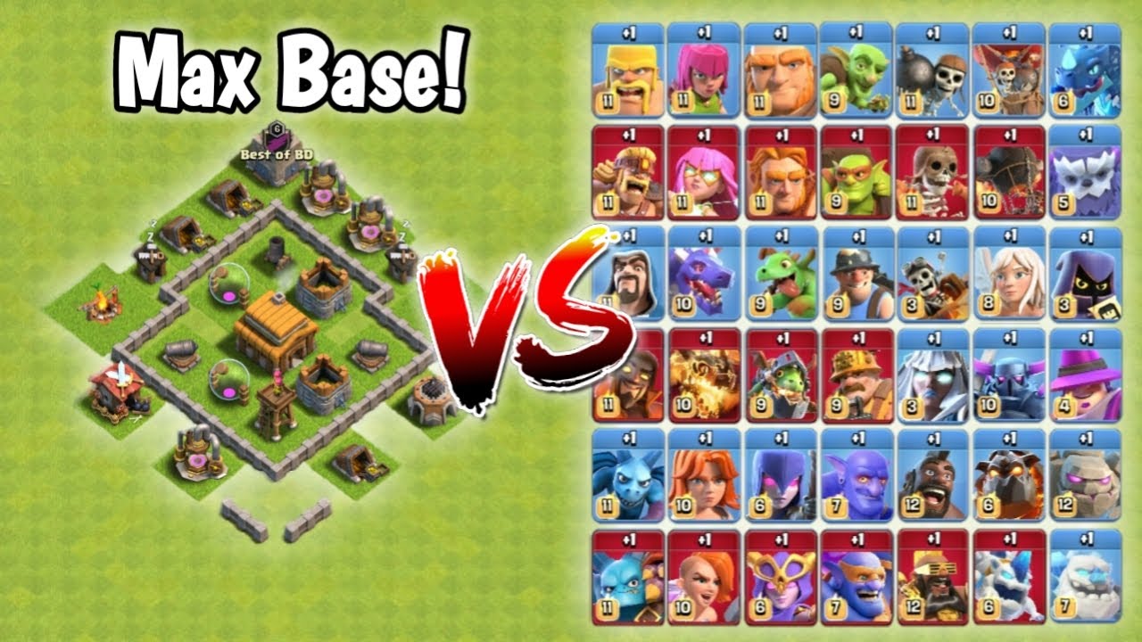 Max-Town Hall 3 Base vs Max All Normal and Super Troops!🤯|| Clash of Clans (Part 1)