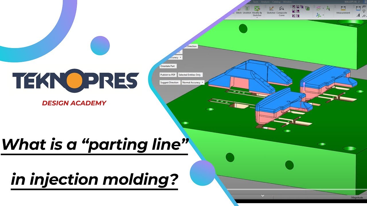What is a “parting line” in injection molding?