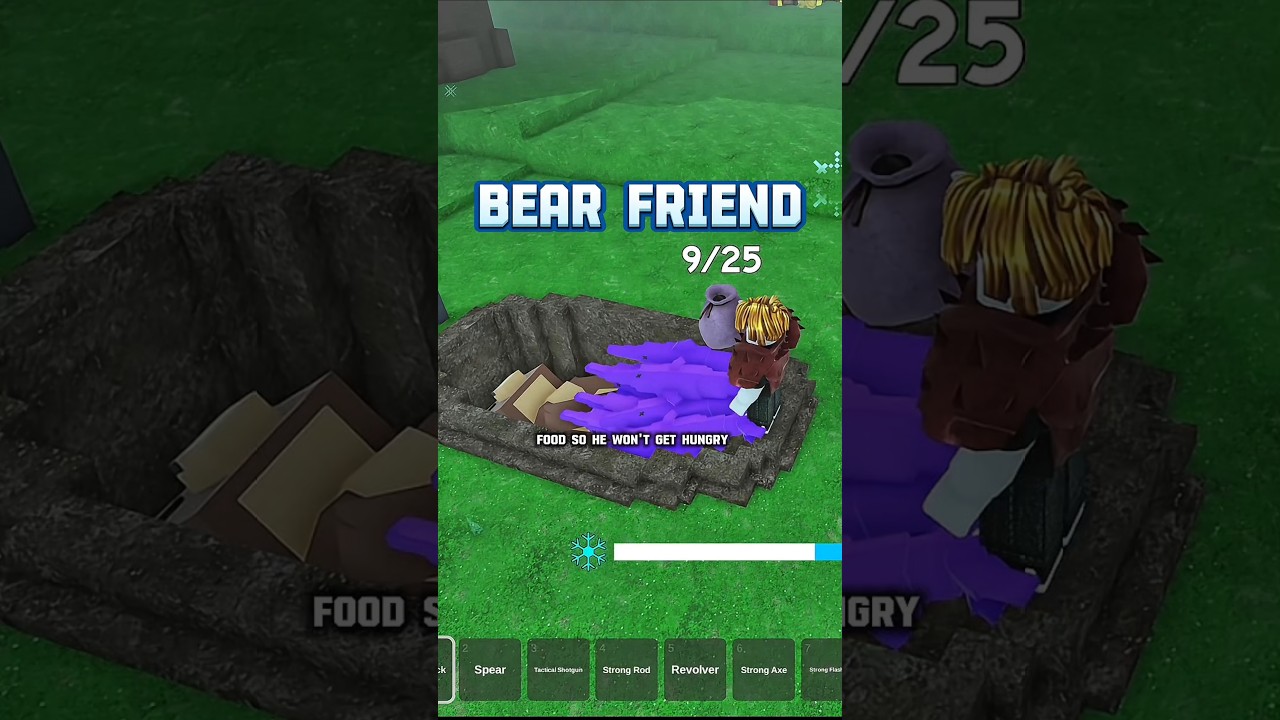 Bear Best Friend on 99 nights in the forest #99nightintheforest #roblox #usa #shorts