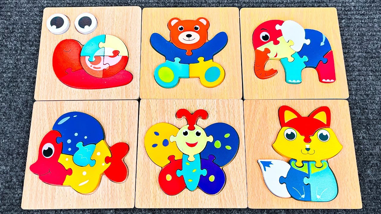 Best Learn Shapes with Animals Shape Matching Puzzle | Preschool Toddler Learning Kids Toy Video
