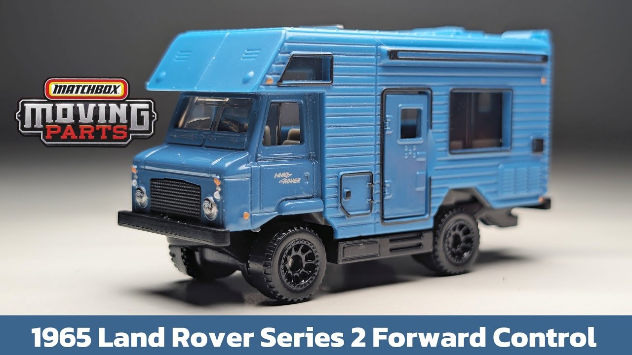 Модель автомобиля Land Rover Series 2 Forward Control 1965 года от Matchbox - подвижные детали.