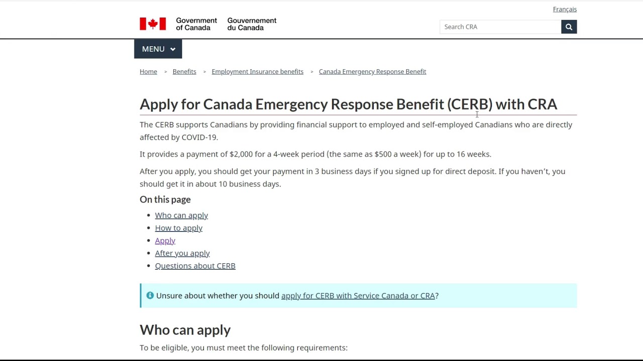 How to Apply for CERB Canada COVID-19