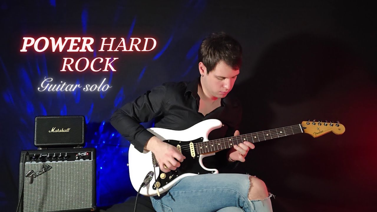 Power Hard Rock Guitar Solo Improvisation in B Minor