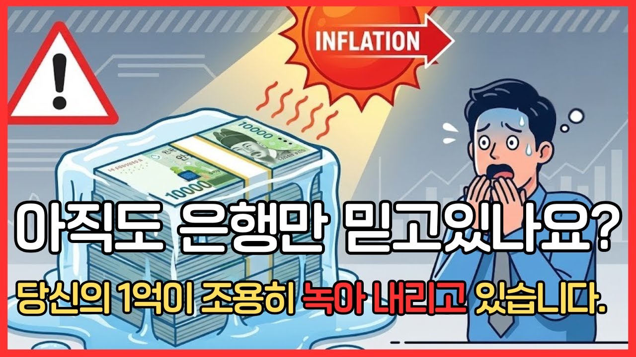 아직도 은행만 믿으시나요? 당신의 1억이 조용히 녹아내리고 있습니다. #재테크 #경제공부 #3040 #자기계발 #인플레이션 #자산배분 #동기부여