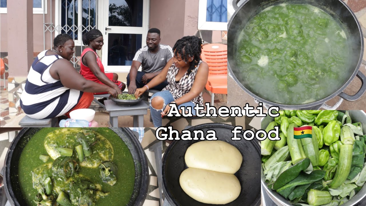 How to COOK the Perfect GREEN GREEN SOUP \ EBUNABUNU || Cocoyam Leaves Soup & SNAILS || FufU ,GHANA