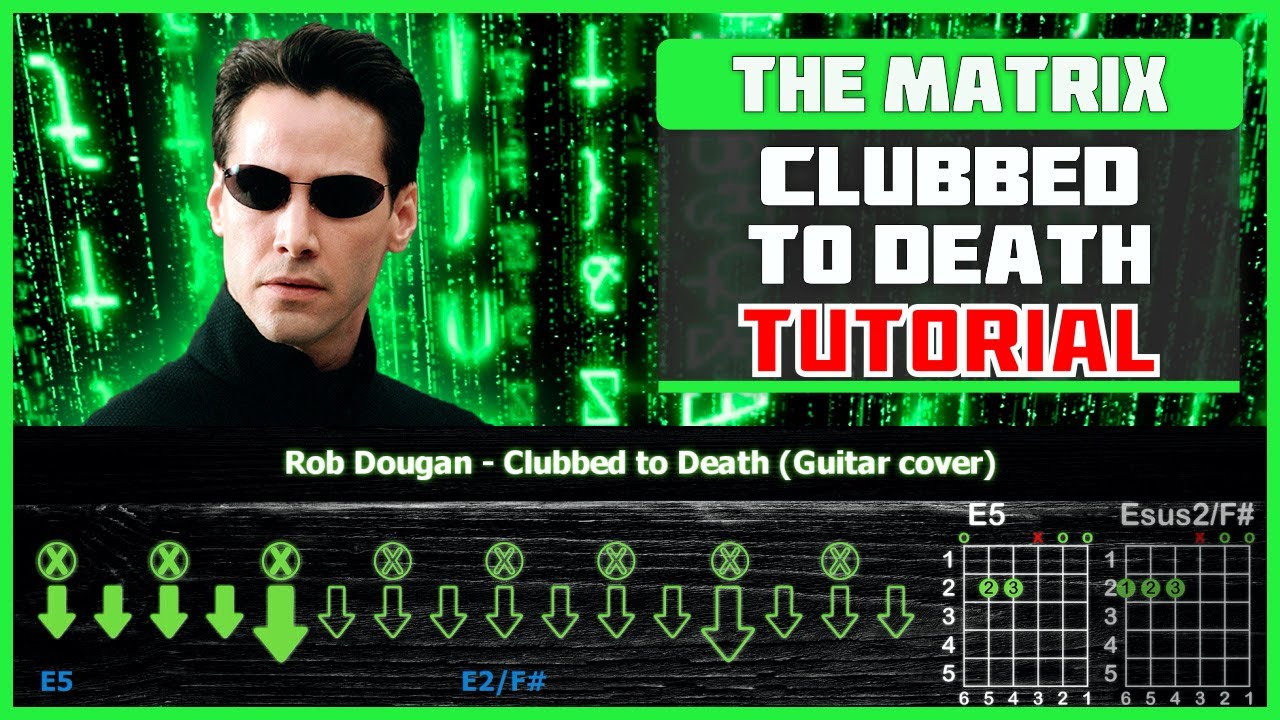 Как Играть Rob Dougan - Clubbed to Death (The Matrix) На Гитаре Одной Гитаре! Fingerstyle разбор