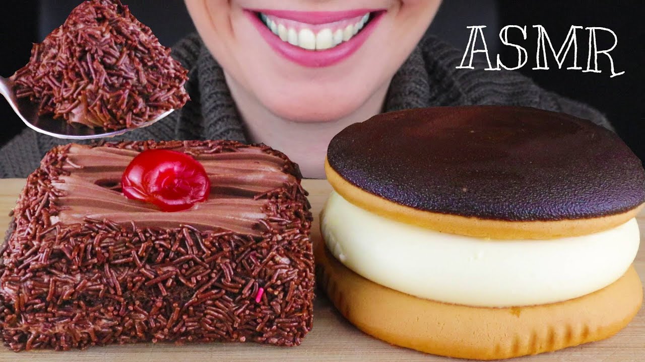 CHOCOLATE MOUSSE CAKE & GREEK CAKE SANDWICH 🎂 | Whispering | ASMR Mukbang - 먹방 | Real Eating Sounds