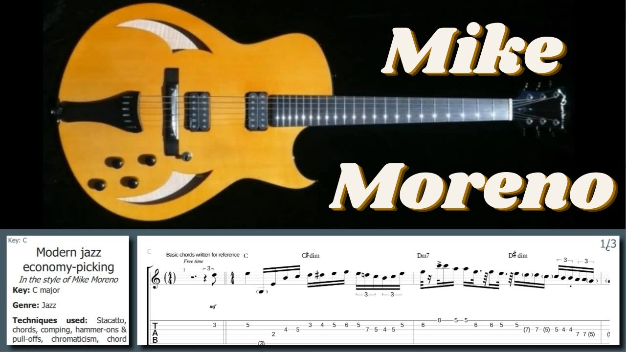 Mike Moreno - Live modern jazz economy-picked solo over 'Bewitched'