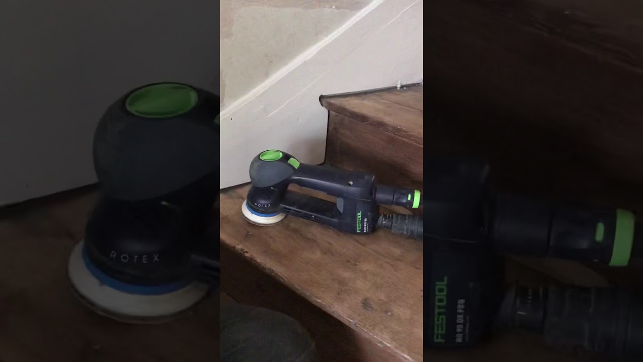Staircase renovation with The festool  RO90 sander and why i think it the best sander