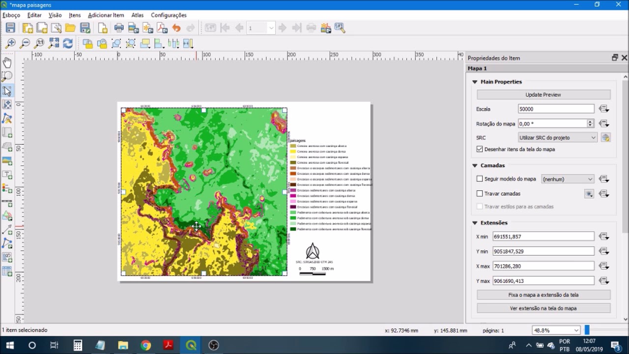 Leiaute QGIS 3.4