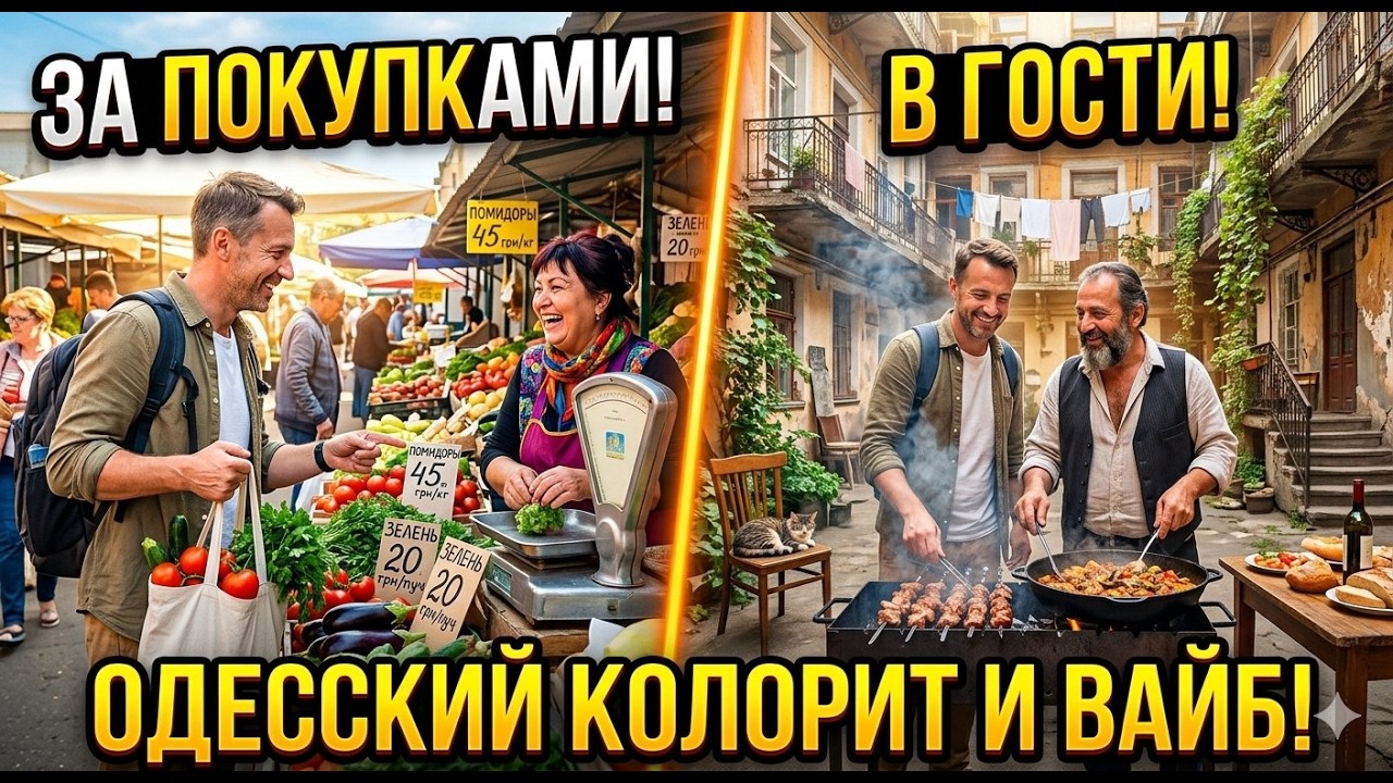 You've never seen Odessa like this! That same courtyard, the colorful market, and a friend's feast.