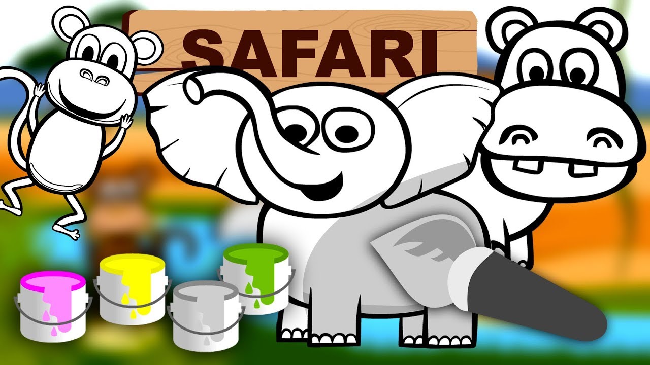 Kolorowanie dla dzieci zwierząt Safari | CzyWieszJak