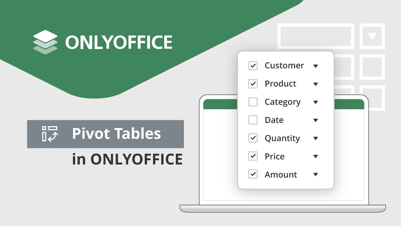 How to create pivot table in ONLYOFFICE Docs