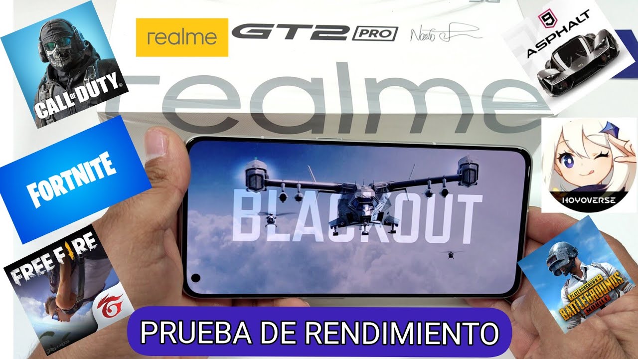 Realme GT 2 Pro, Free Fire, Call of Duty, Fortnite, Genshin Impact.