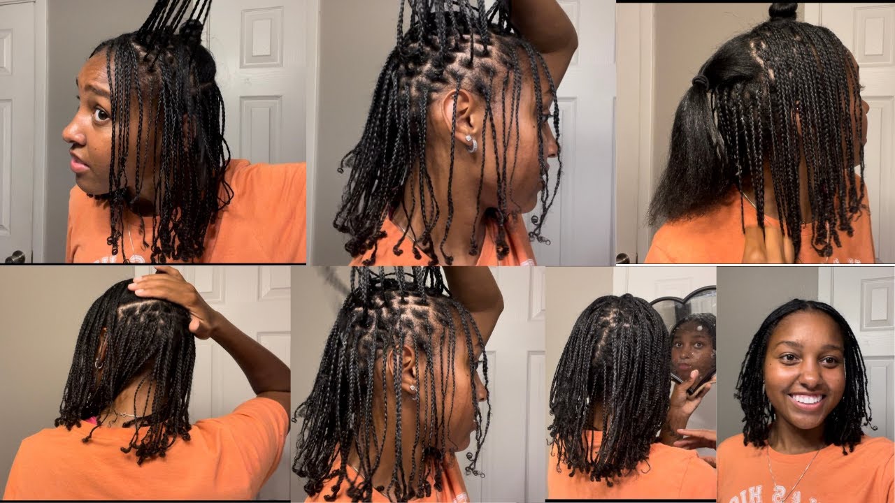 Mini Braids on Stretched Natural Hair | Summer Protective Style