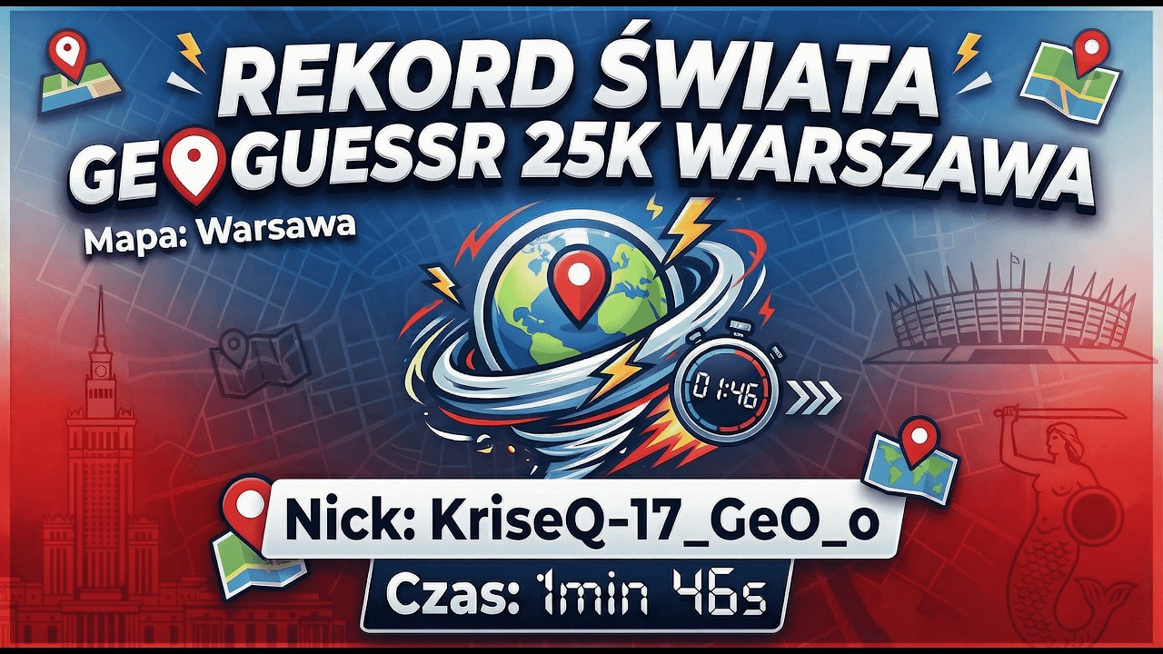 Geoguessr Speedrun - Warsawa 25K - 1m46s (WORLD RECORD)
