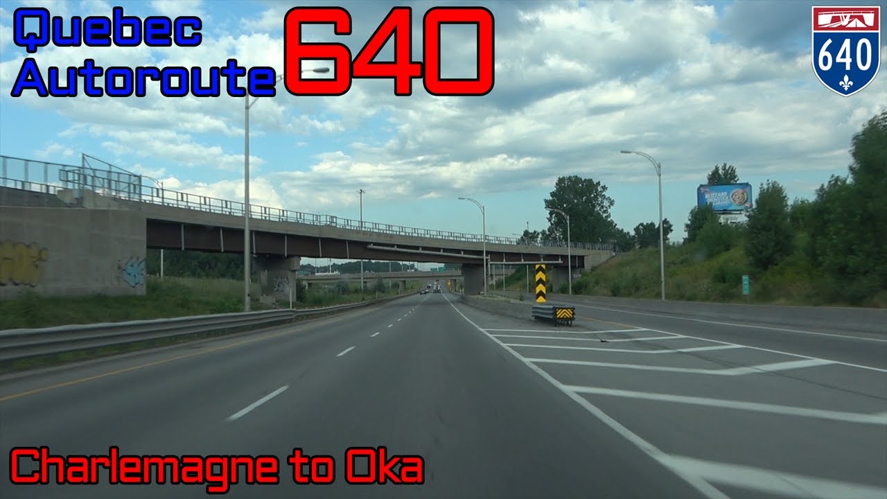 Quebec Autoroute 640 WB - Charlemagne to Oka