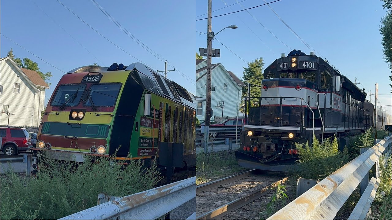 Parade of ALP-45DP and EMD Diesel Locomotives at Anderson Street Station during PM Rush Hour