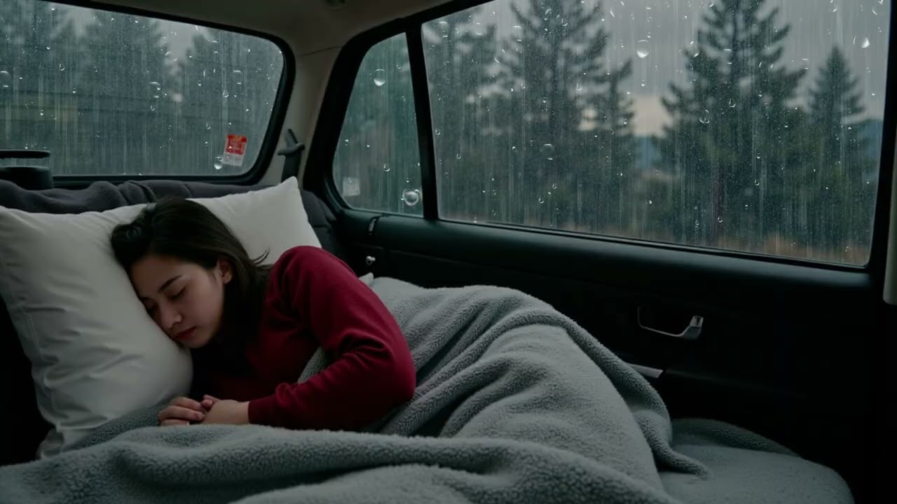 Gentle Rain on a Camping Tent in the Dark Forest 🌲 Cozy Rain Ambience for Sleep