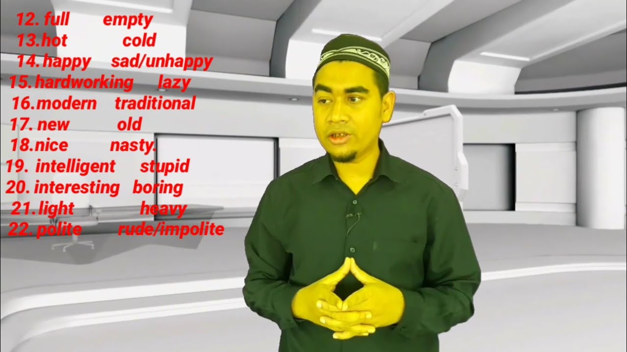 Antonym of adjectives in Rohingya language