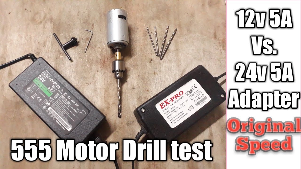 12v Vs 24v Comparison In Drilling on RS 555 DC Motor
