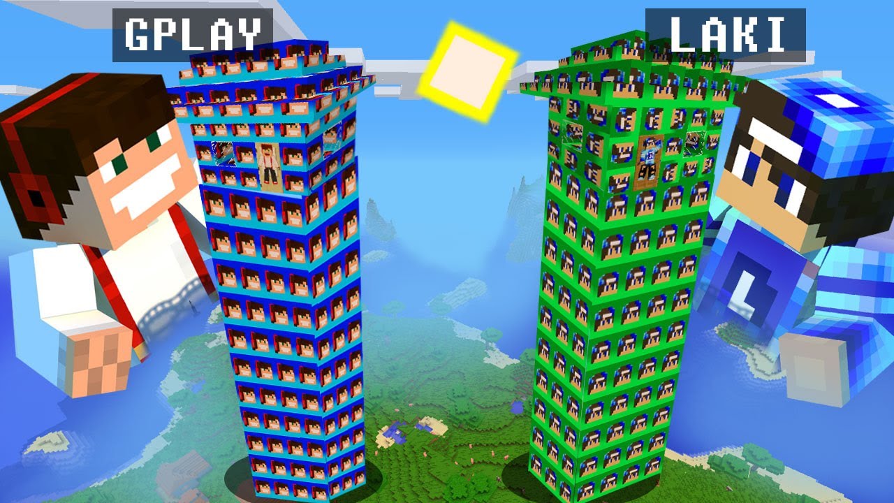 GPLAY LVL. 999 vs LAKI LVL. 1 - MINECRAFT | WYSOKA WIEŻA