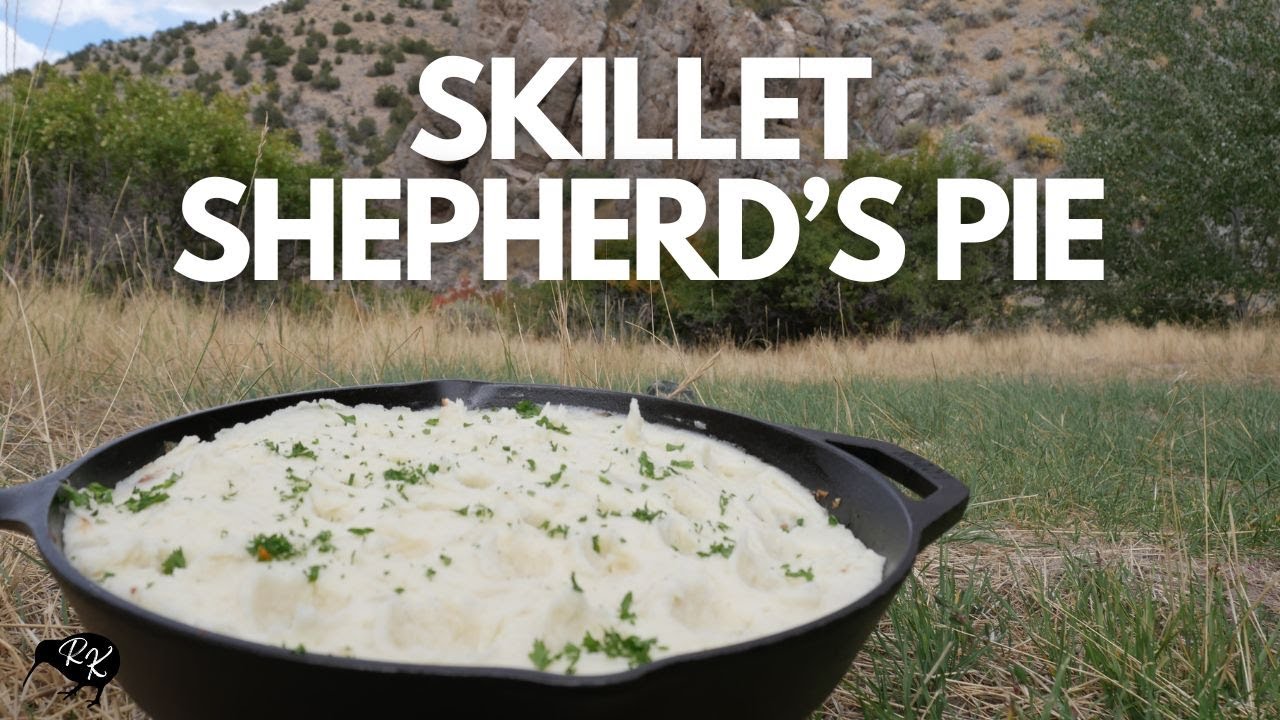CAMP COOKING | Easy Skillet Shepherd's Pie | ASMR | Relaxing in a Canyon | Classic Dinner | Utah