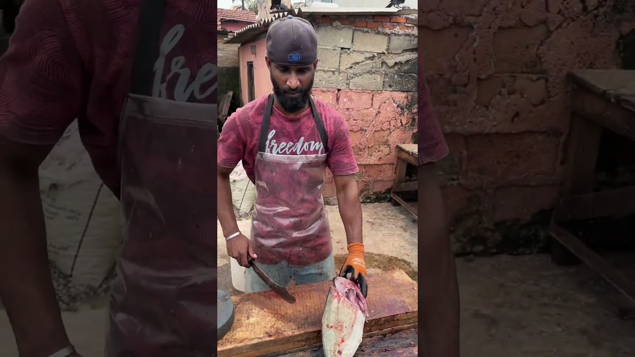 OMG Massive Trevally Fish Cutting Under 1 Minute #fishcutting #fishcuttingskillsindia