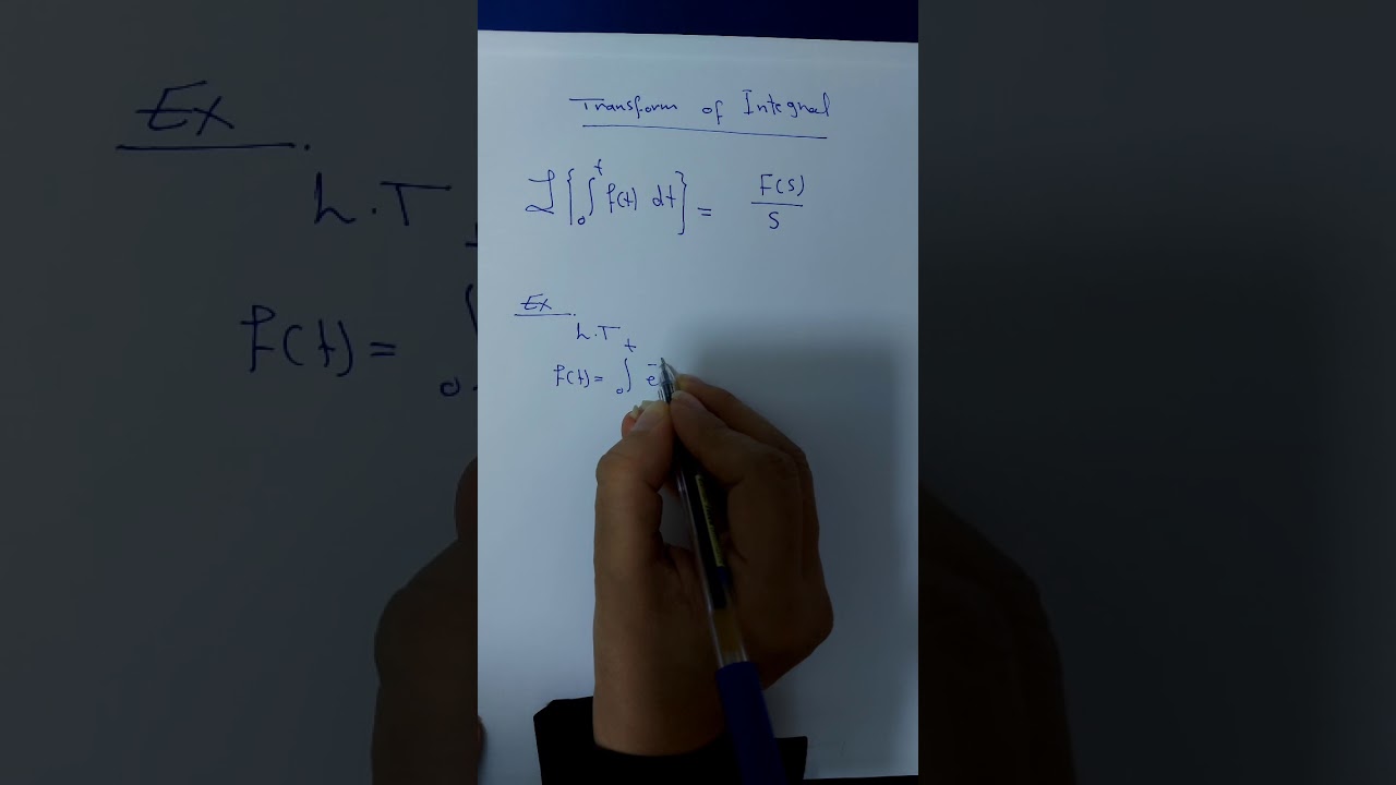 ايجاد لابلاس لدالة تكامل