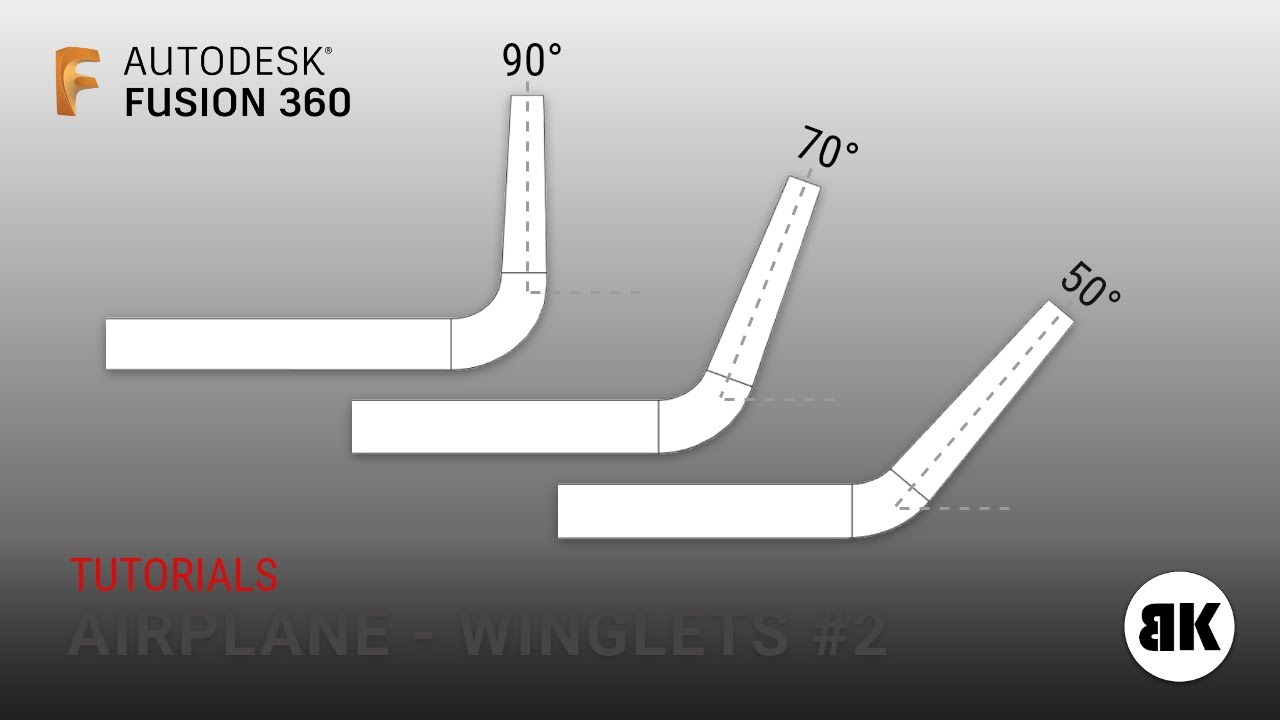 Fusion 360: How to create Winglets (Wingtip) for airplanes #2