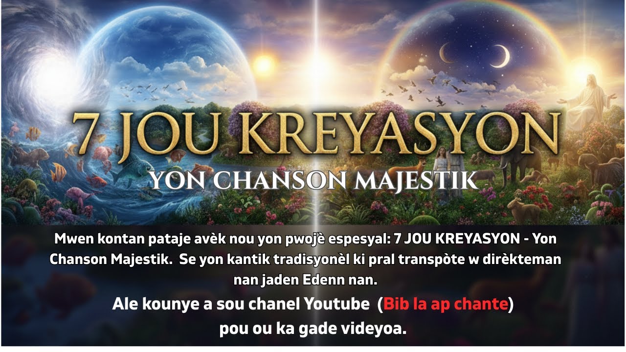 7 Jou Kreyasyon. Bondye, Mizik Evanjelik 2026, Haitian Gospel Music, Kantik Jenèz 1 kreyòl.