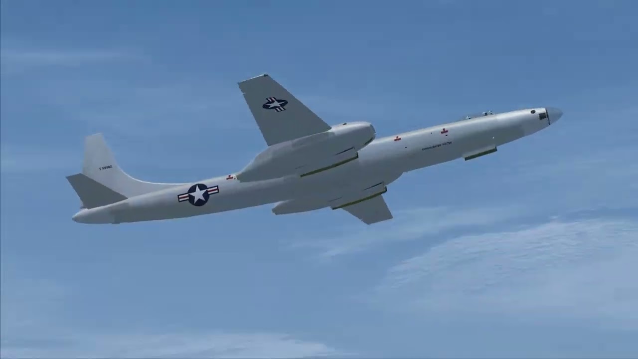 Landing the Consolidated Vultee XB 46 at Edwards in FSX