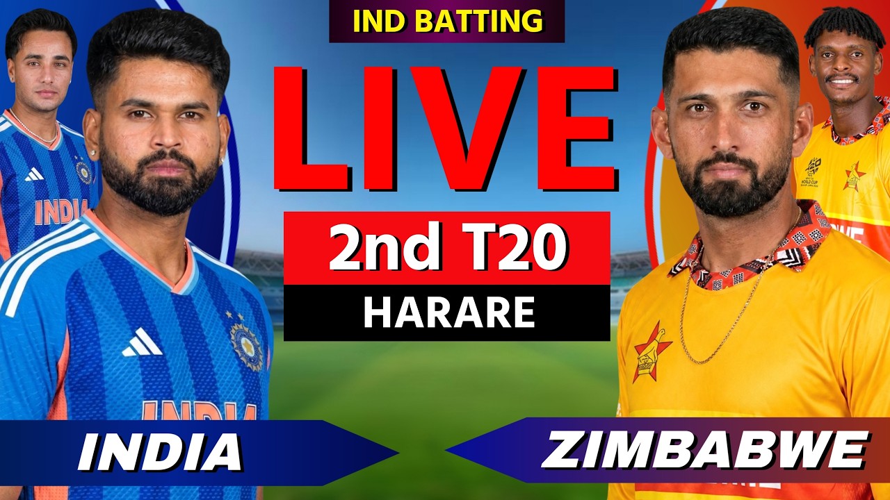 🔴 LIVE: India vs Zimbabwe, 2nd T20I 2026, Live Cricket Match Scores, Commentary, IND vs ZIM Live
