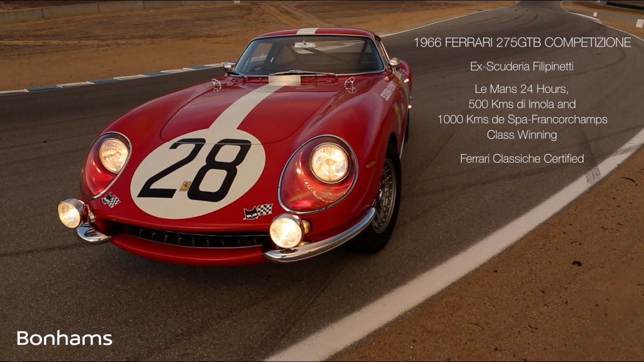Le Mans Winning Scuderia Filipinetti Ferrari 275 GTB Competizione Joins Bonhams Scottsdale Auction
